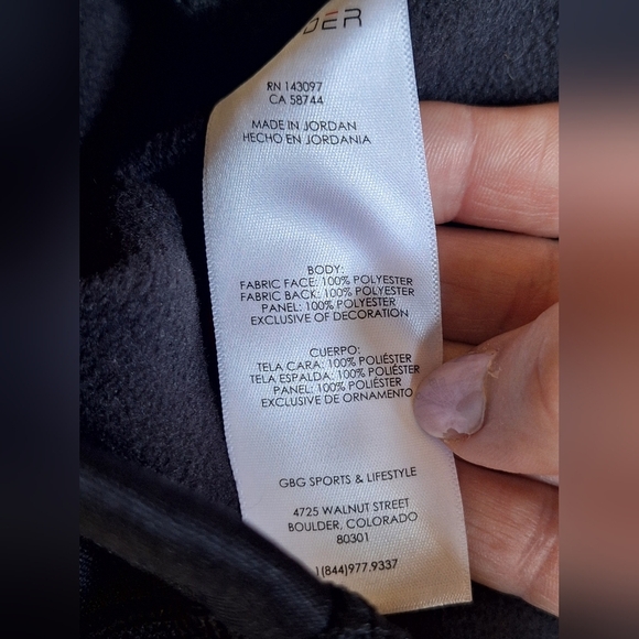 Spyder Black Mens Pullover Softshell Waffle Texture 1/4 Zip Jacket Size L - Picture 7 of 8